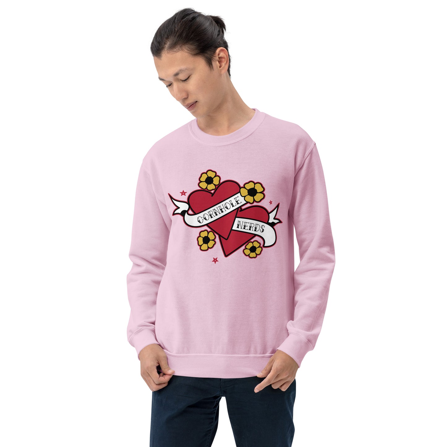 Cornhole Nerds Two hearts are better than one Unisex Sweatshirt