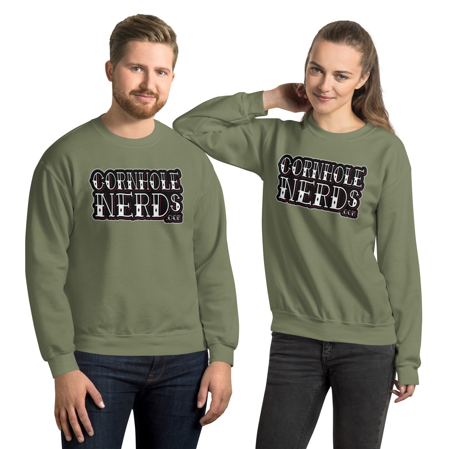 Cornhole Nerds Tattoo logo Unisex Sweatshirt