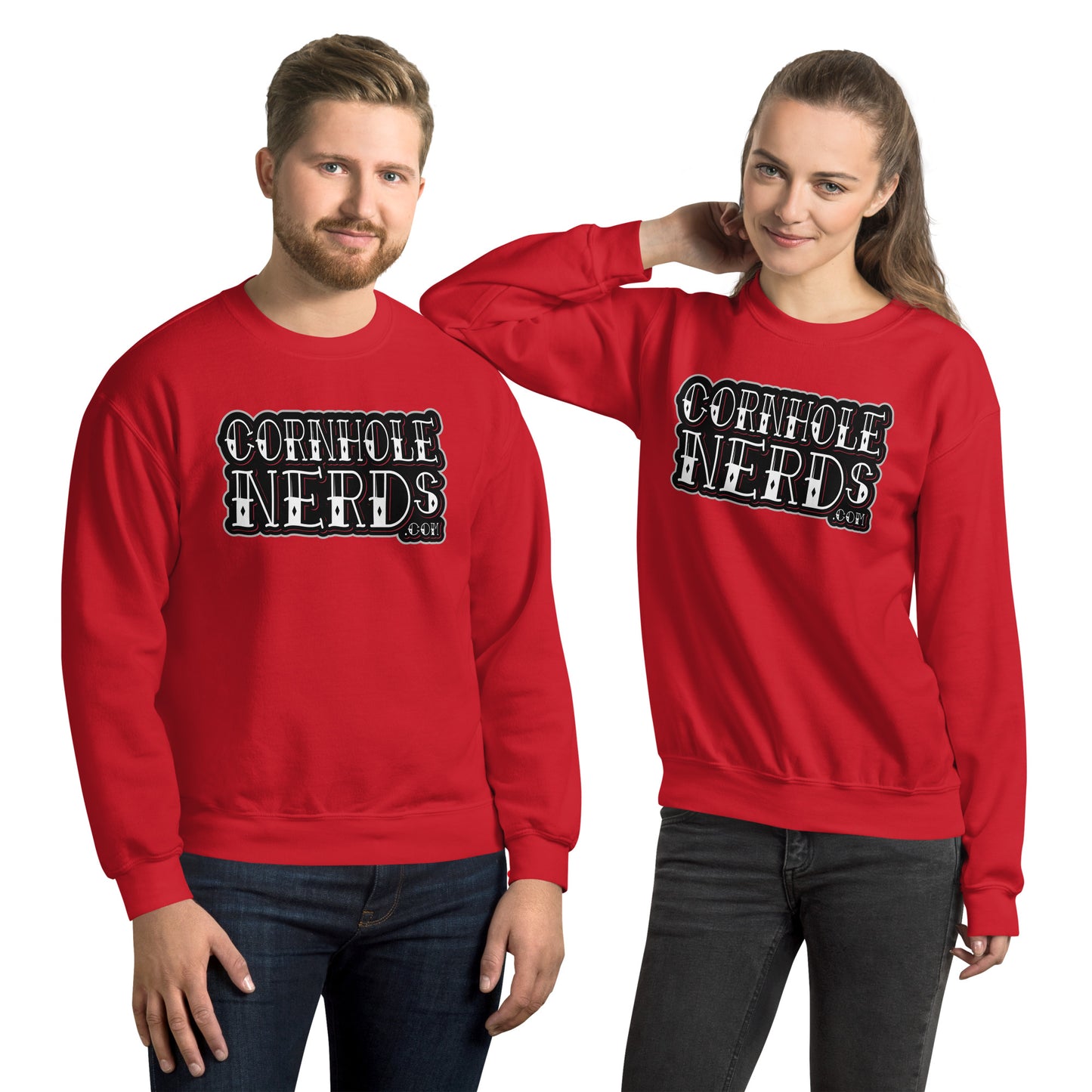 Cornhole Nerds Tattoo logo Unisex Sweatshirt