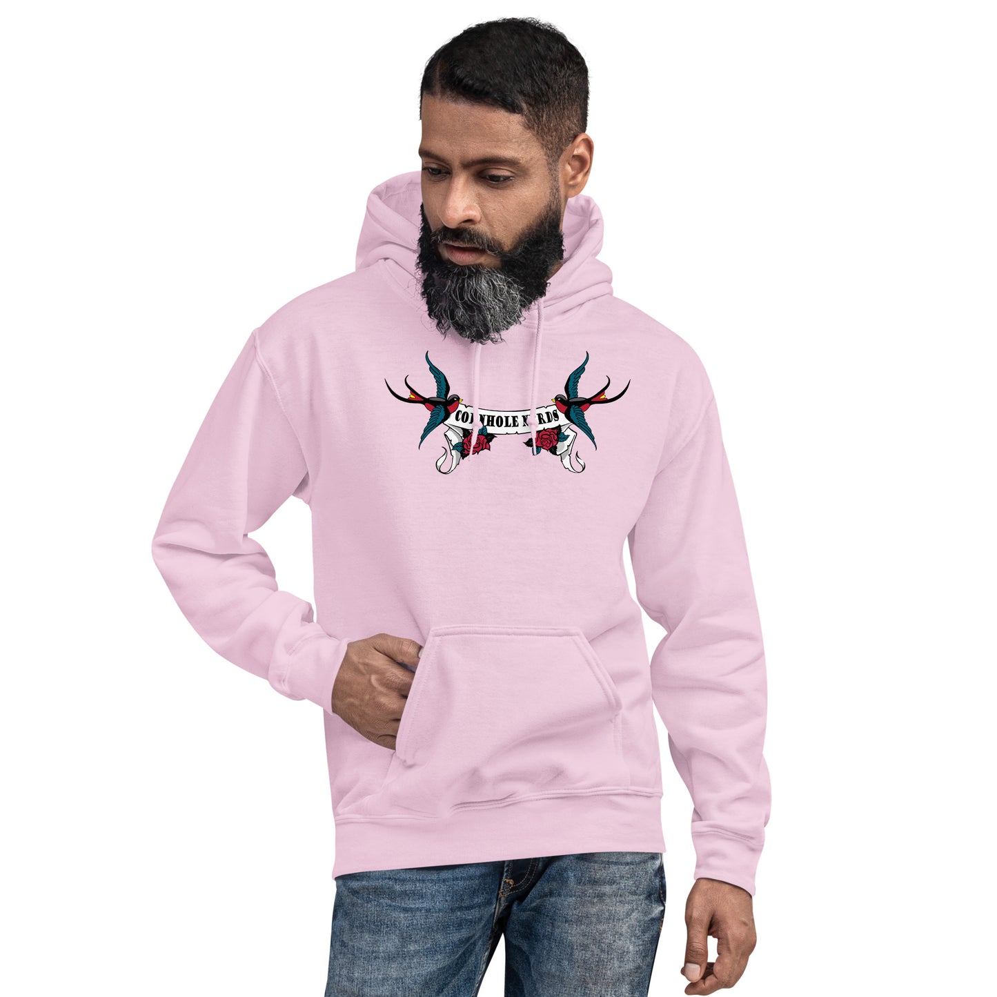 Cornhole Nerds Sparrow logo Unisex Hoodie