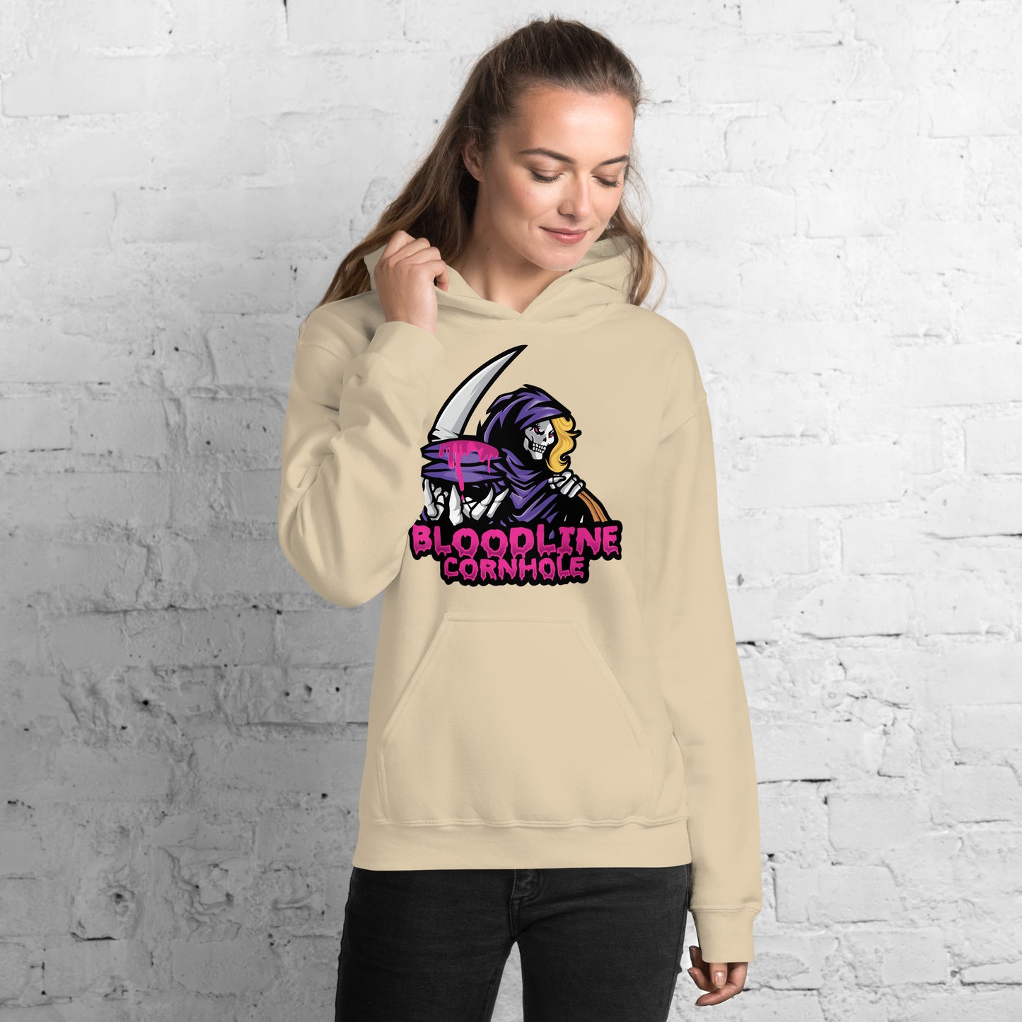 Bloodline Cornhole Lady Reaper Unisex Hoodie