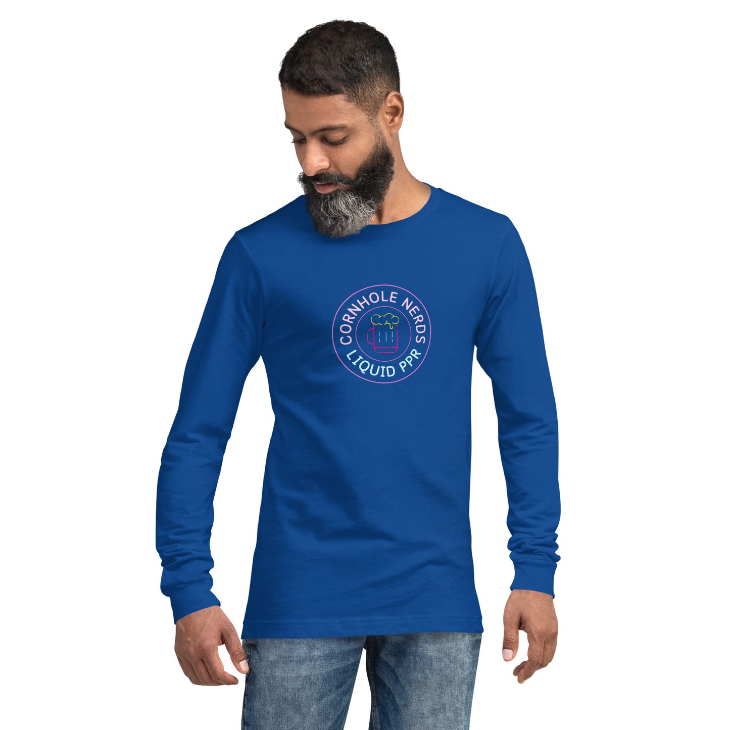 Cornhole Nerds Liquid PPR Unisex Long Sleeve Tee