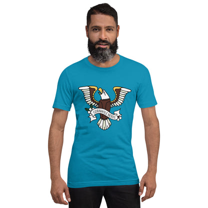 Cornhole Nerds Eagle logo Unisex t-shirt