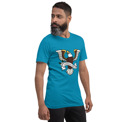 Cornhole Nerds Eagle logo Unisex t-shirt