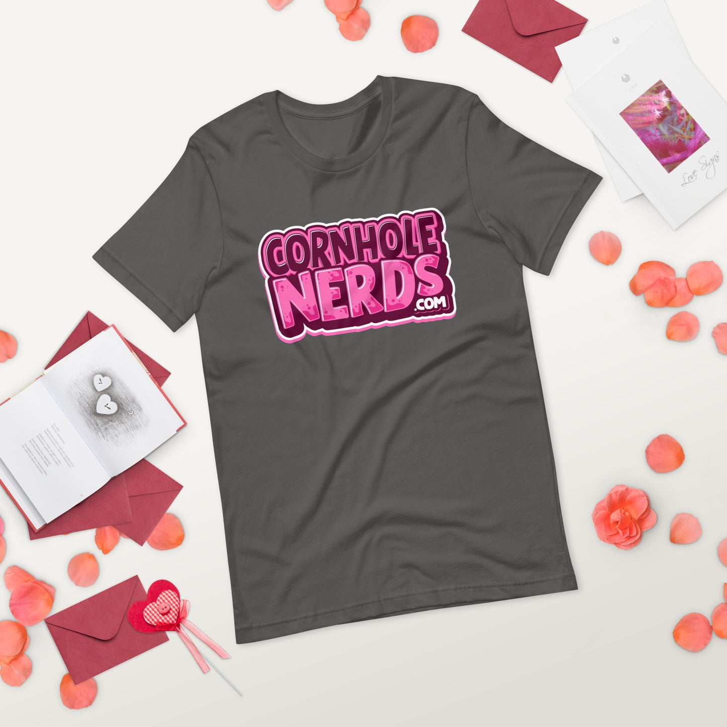 Cornhole Nerds raspberry slushie logo Unisex t-shirt