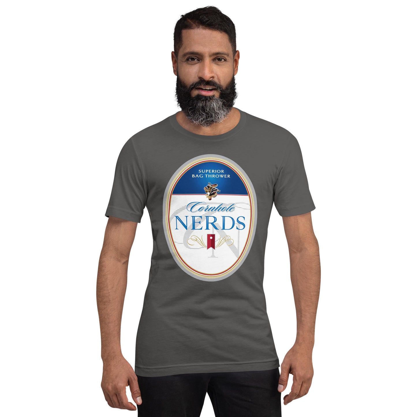 Cornhole Nerds Modern Elegance logo Unisex t-shirt