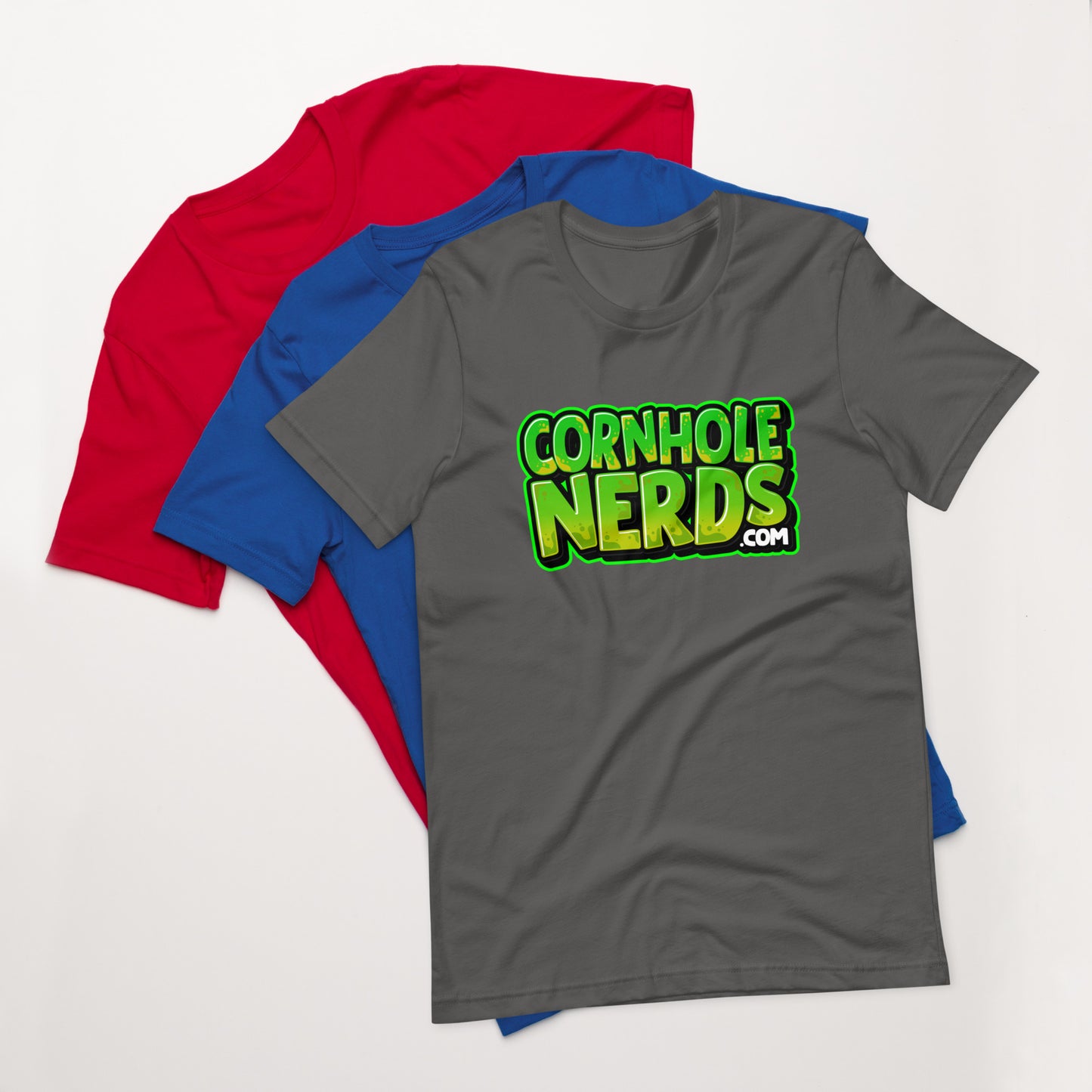 Cornhole Nerds green logo Unisex t-shirt