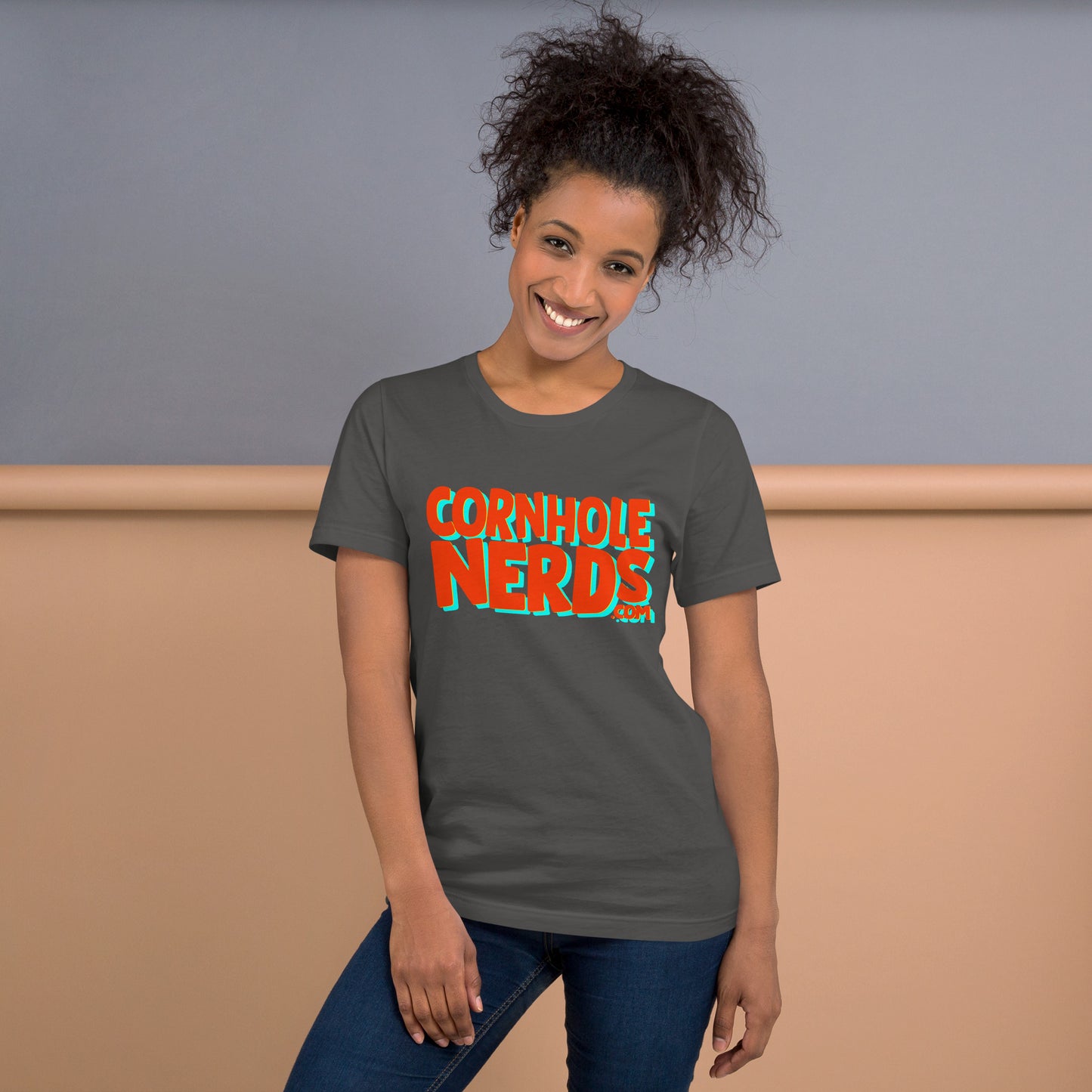 Cornhole Nerds not another orange logo Unisex t-shirt