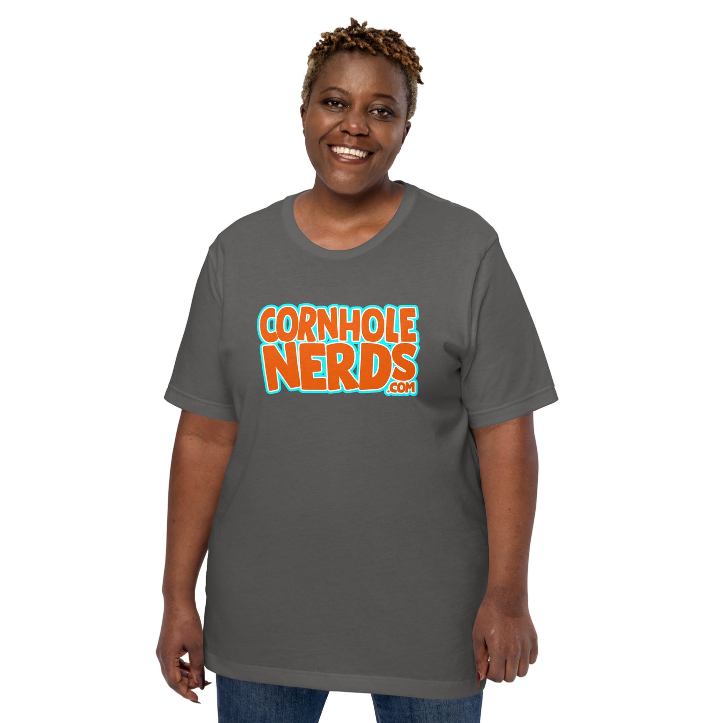 Cornhole Nerds orange you glad we have another logo Unisex t-shirt