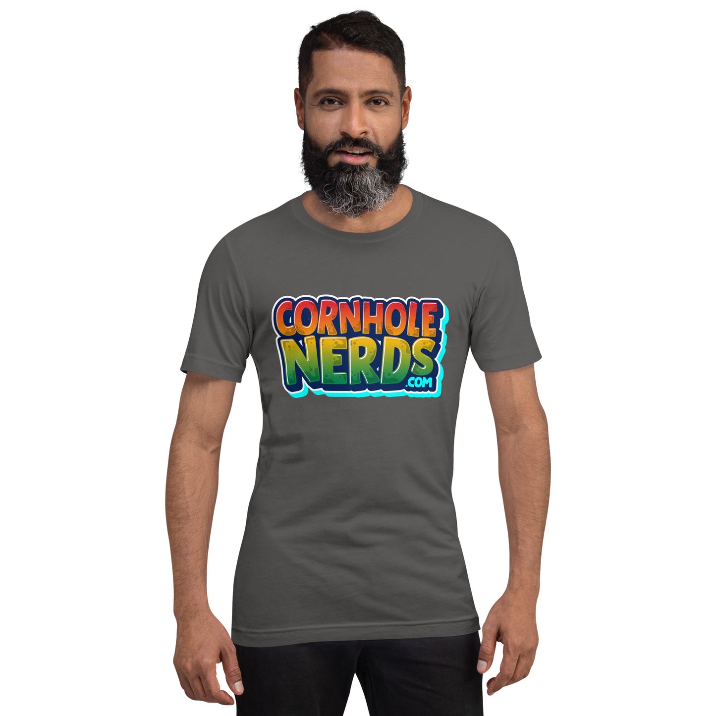 Cornhole Nerds silly goose logo Unisex t-shirt