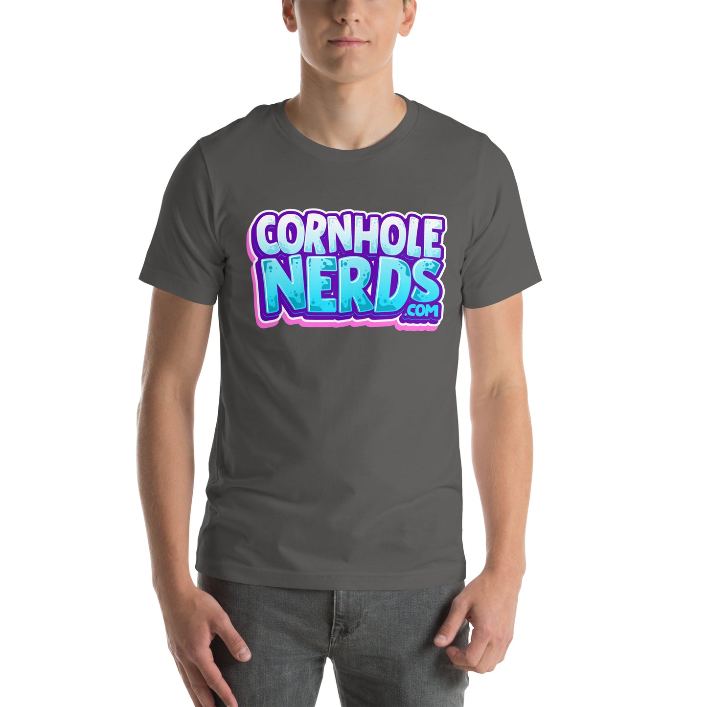 Cornhole Nerds icy pink logo Unisex t-shirt