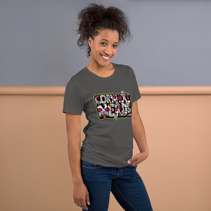 Cornhole Nerds Sugar Skulls logo Unisex t-shirt