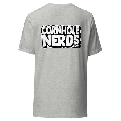 Cornhole Nerds front and back logo Unisex t-shirt