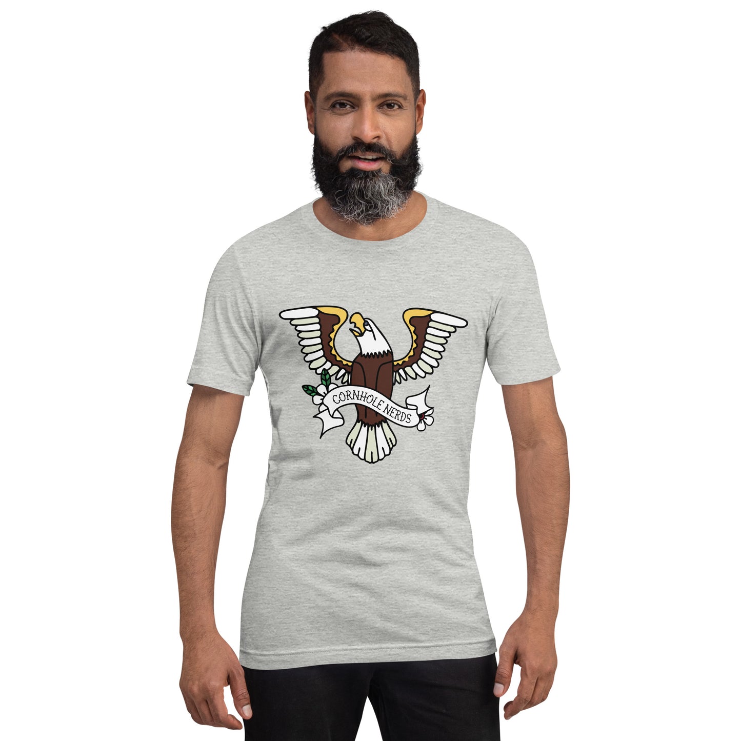 Cornhole Nerds Eagle logo Unisex t-shirt