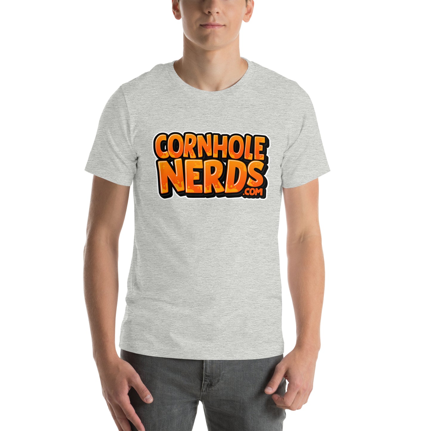 Cornhole Nerds orange logo Unisex t-shirt