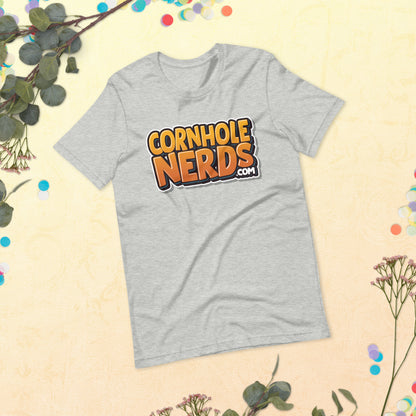 Cornhole Nerds Autumn flowers logo Unisex t-shirt