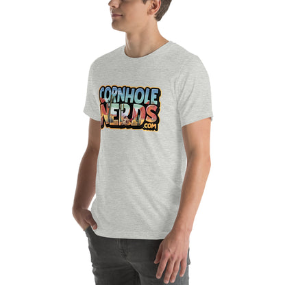 Cornhole Nerds desert skies logo Unisex t-shirt