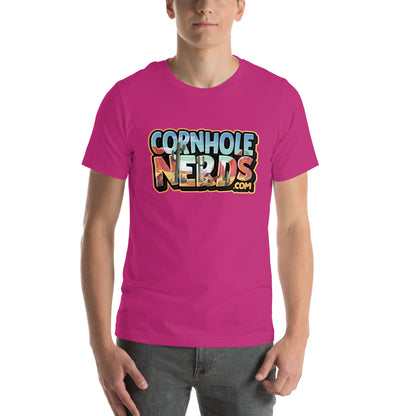 Cornhole Nerds desert skies logo Unisex t-shirt