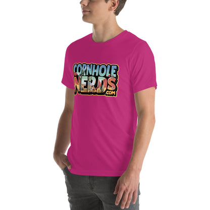 Cornhole Nerds desert skies logo Unisex t-shirt