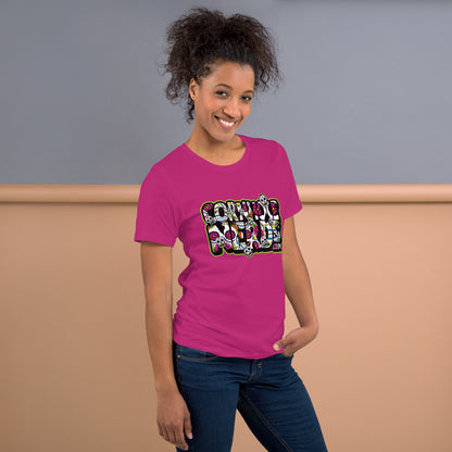 Cornhole Nerds Sugar Skulls logo Unisex t-shirt