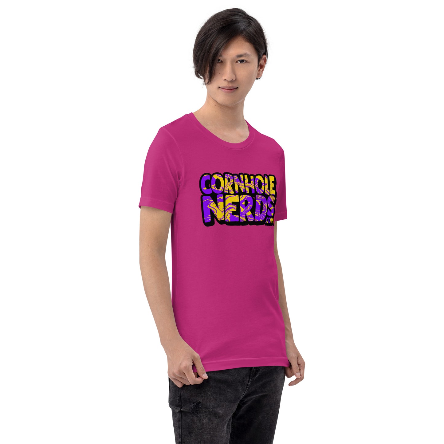 Lola's Purple/Yellow Swirl NerdWear Unisex t-shirt