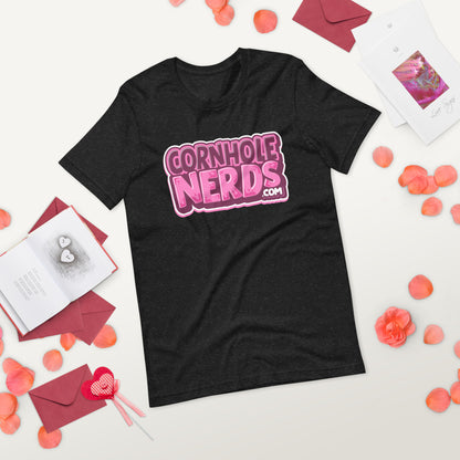 Cornhole Nerds raspberry slushie logo Unisex t-shirt