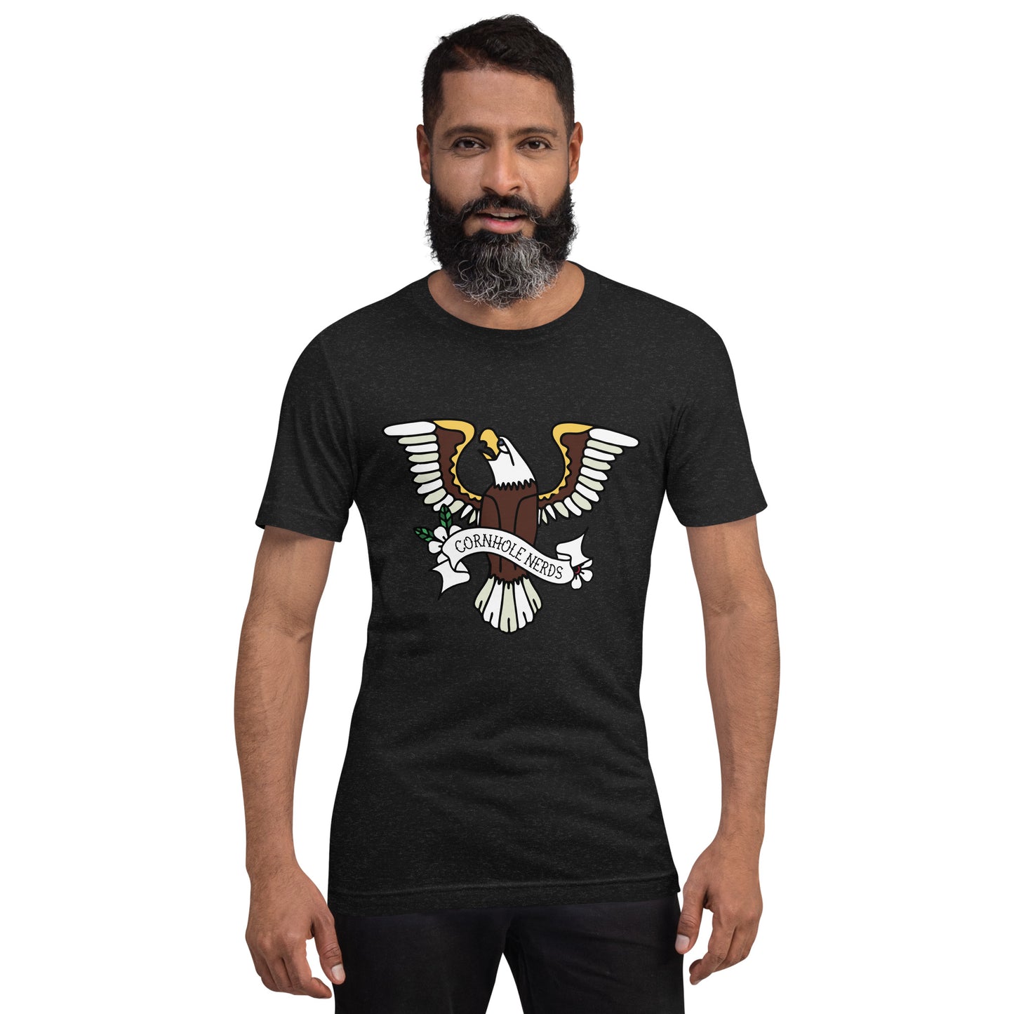 Cornhole Nerds Eagle logo Unisex t-shirt