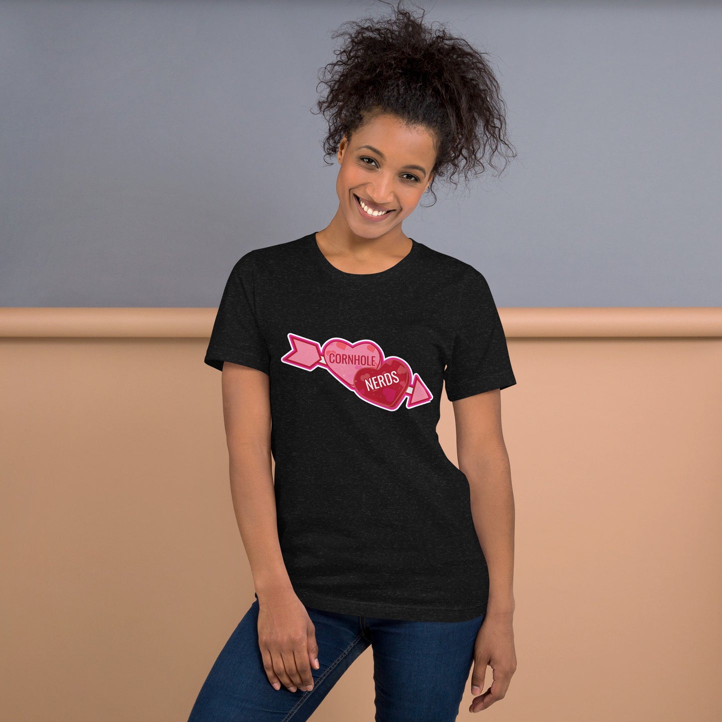 Cornhole Nerds Candy Heart Logo Unisex t-shirt