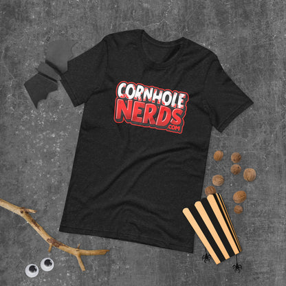 Cornhole Nerds red/white logo Unisex t-shirt