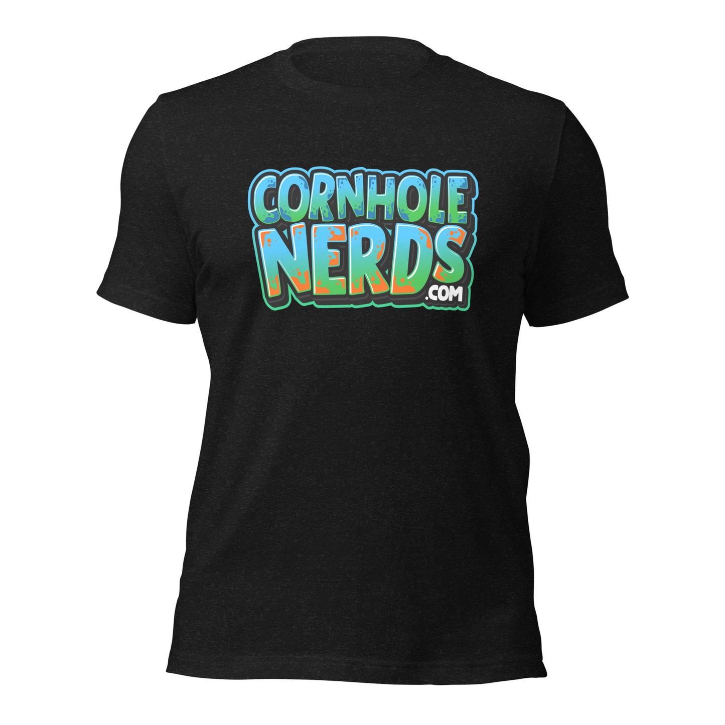 Cornhole Nerds green/blue/orange logo Unisex t-shirt