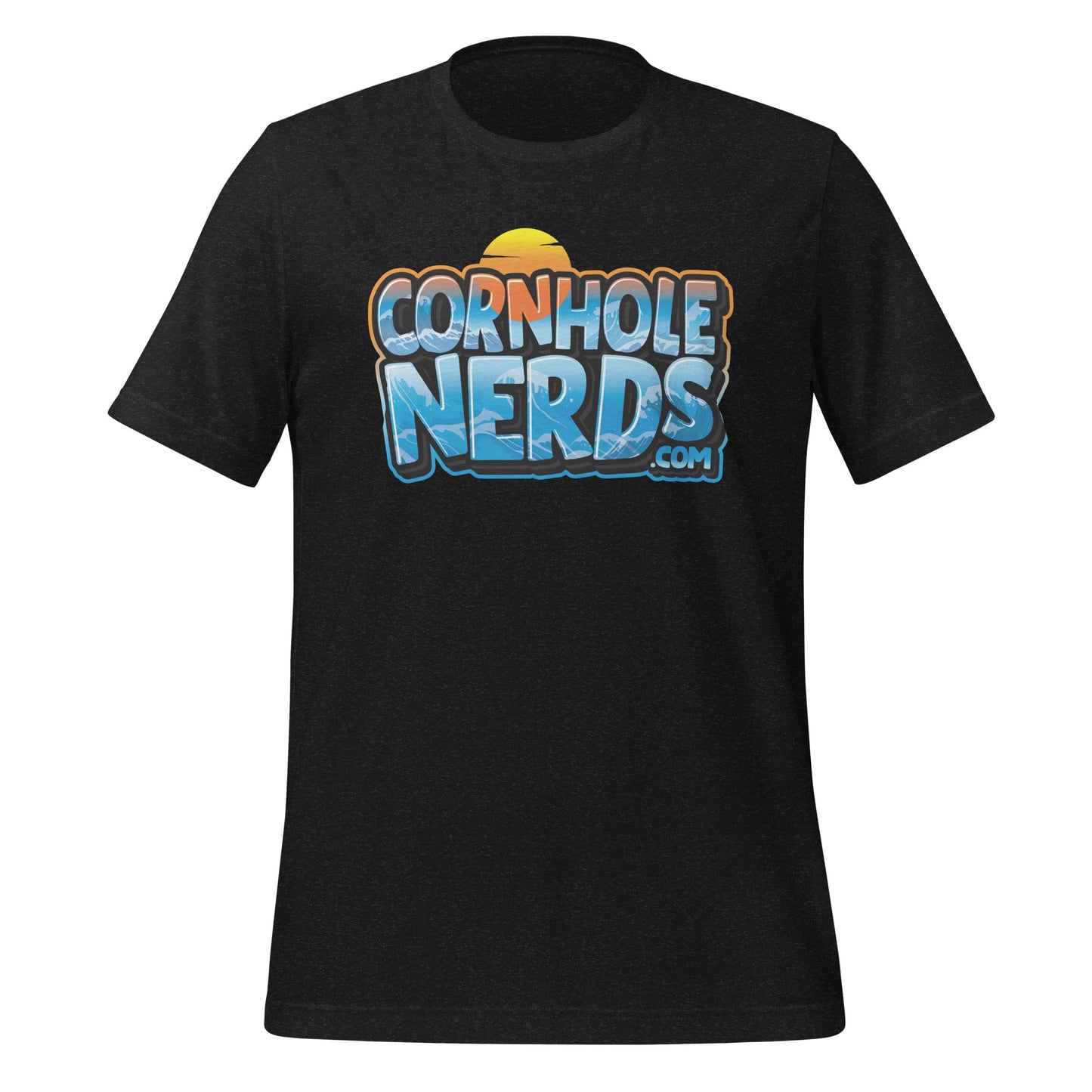 Cornhole Nerds Ridin' the wave logo Unisex t-shirt