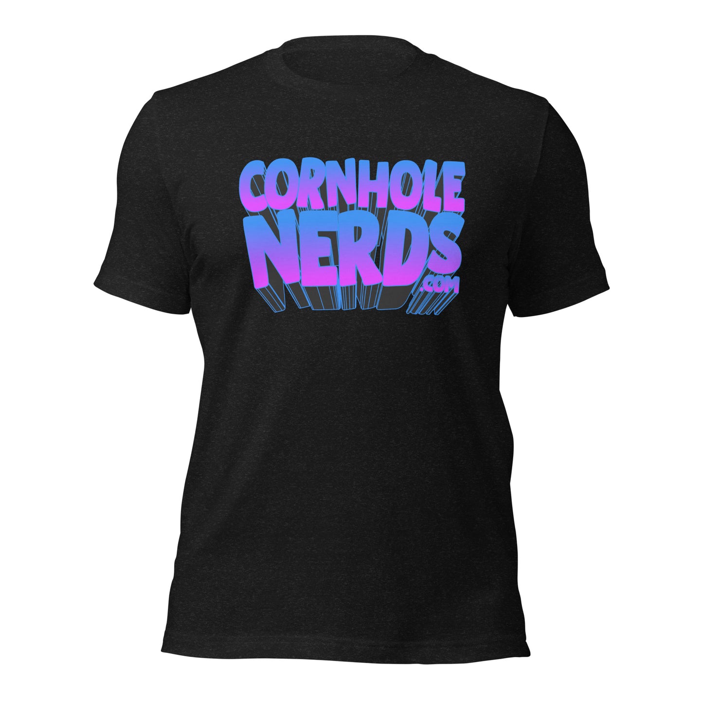 Cornhole Nerds 3D purple/blue logo Unisex t-shirt