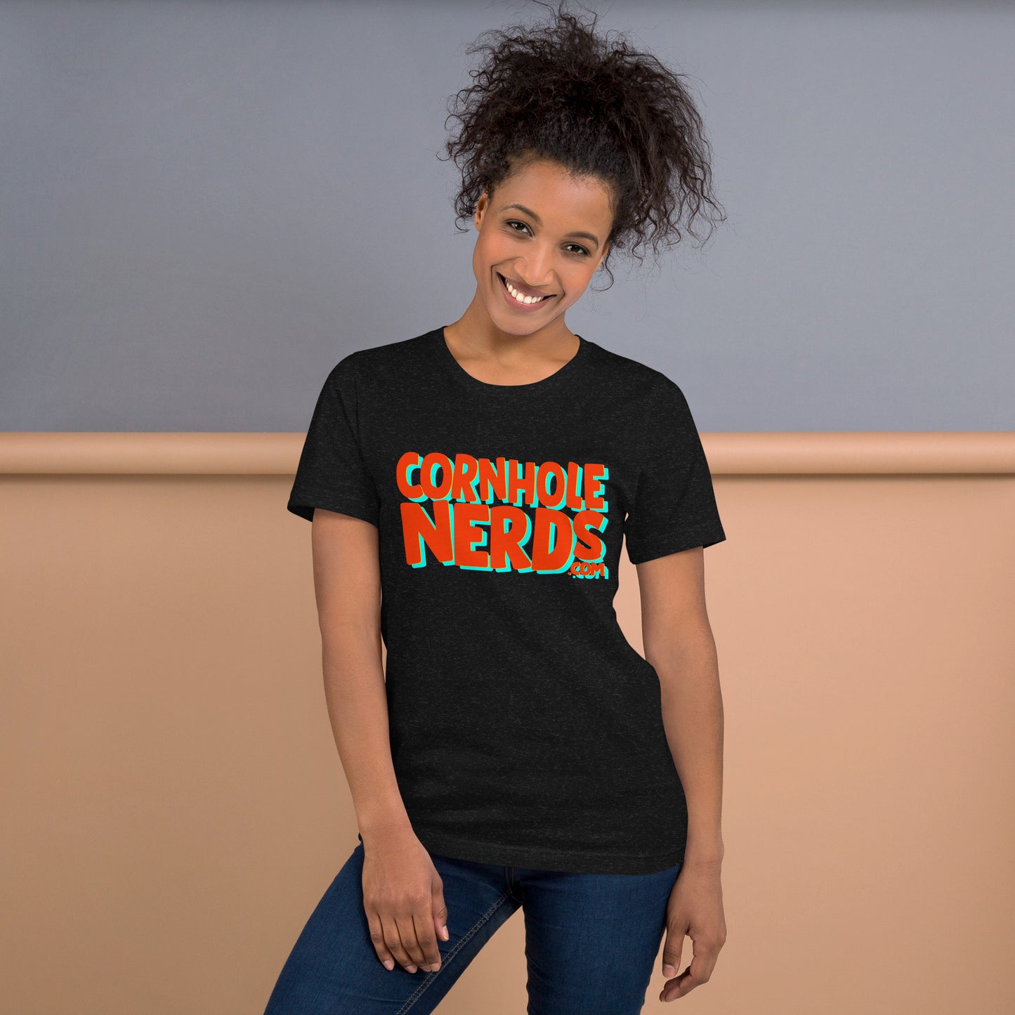 Cornhole Nerds not another orange logo Unisex t-shirt