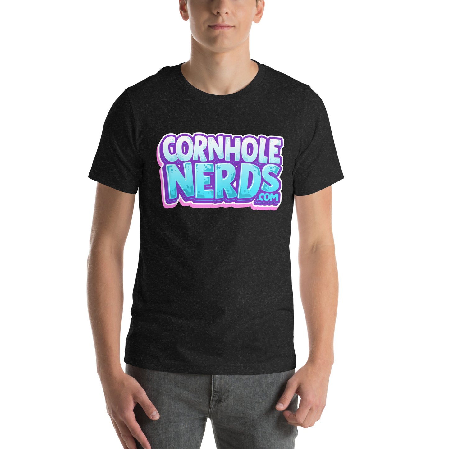 Cornhole Nerds icy pink logo Unisex t-shirt