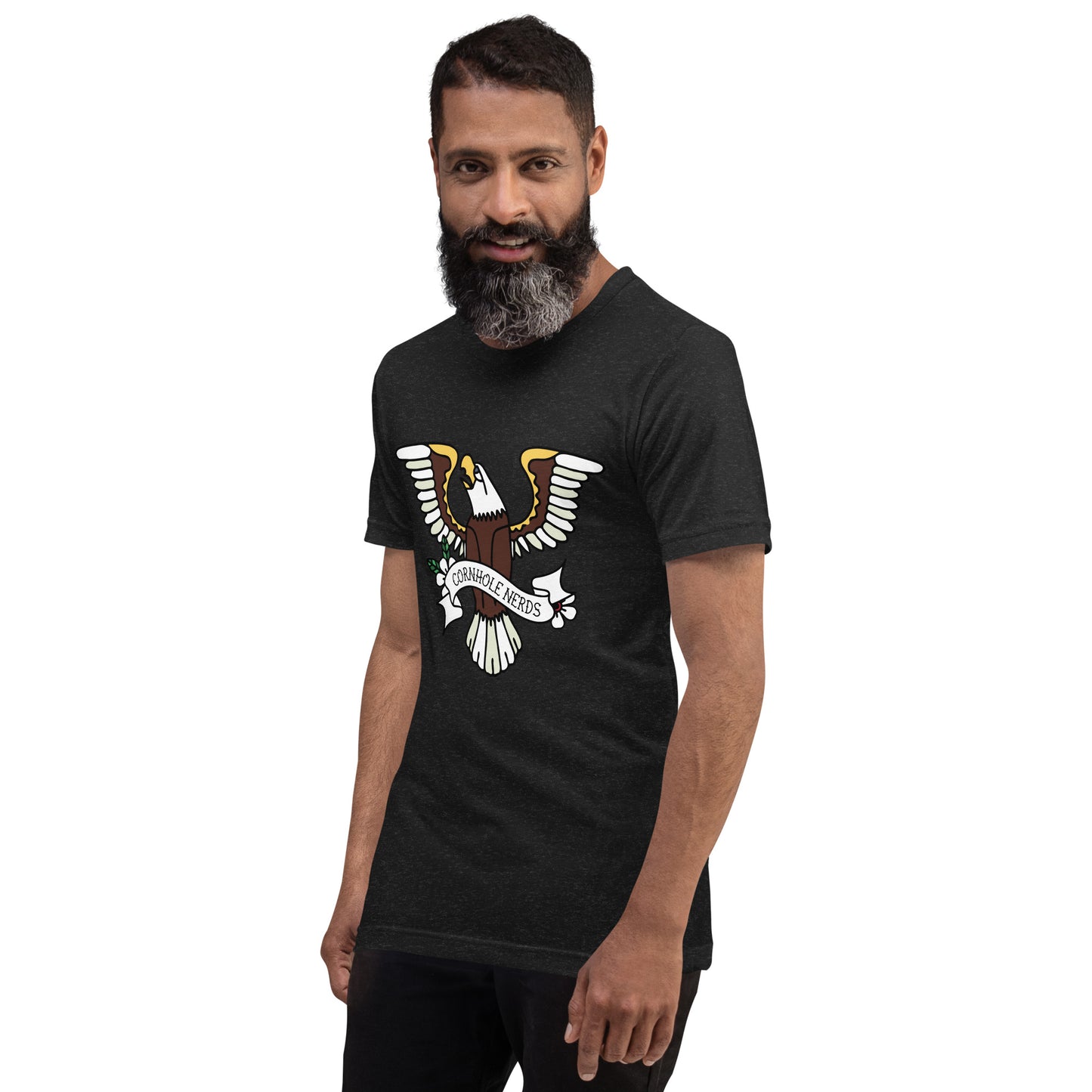 Cornhole Nerds Eagle logo Unisex t-shirt