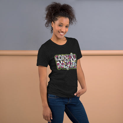 Cornhole Nerds Sugar Skulls logo Unisex t-shirt