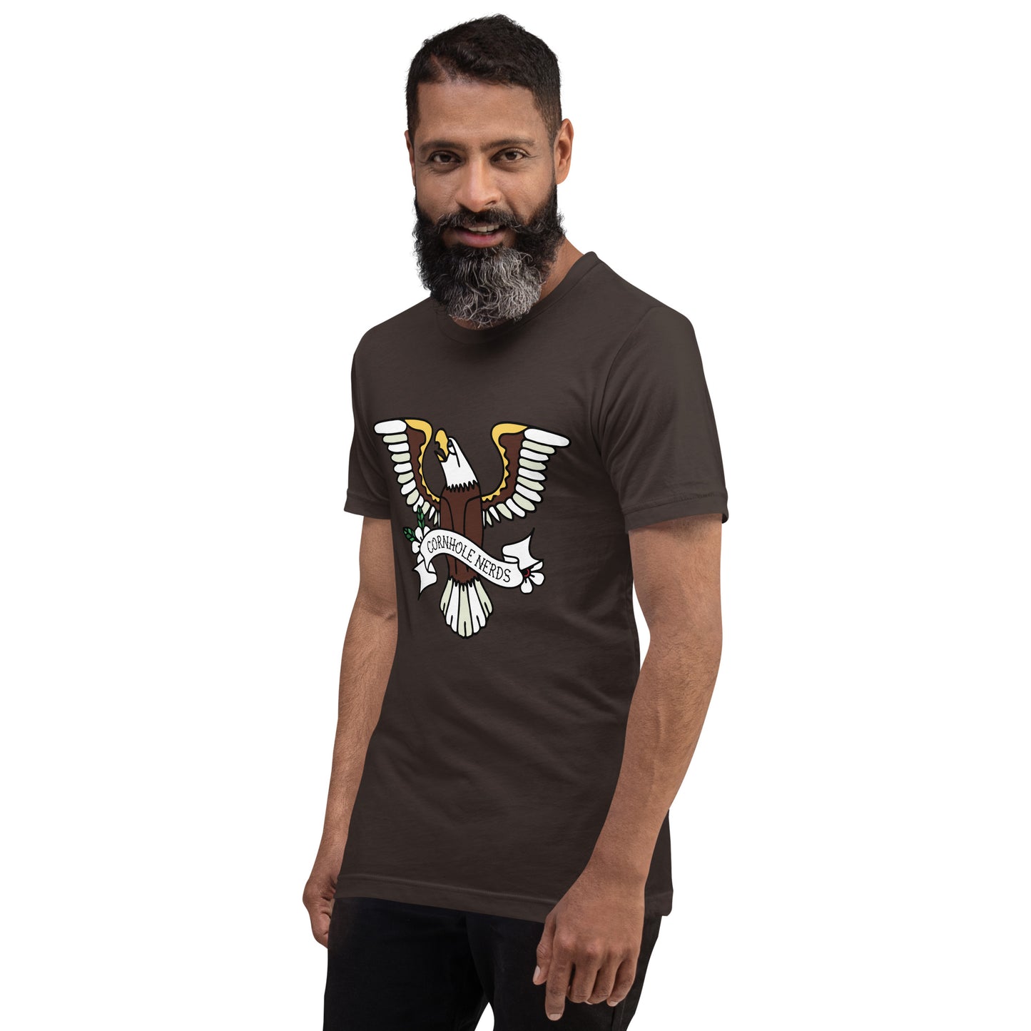 Cornhole Nerds Eagle logo Unisex t-shirt