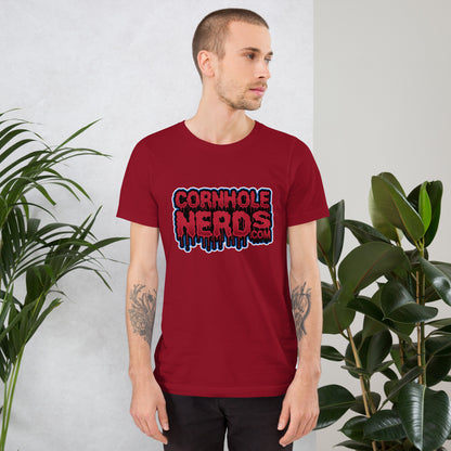 Cornhole Nerds drippy logo Unisex t-shirt