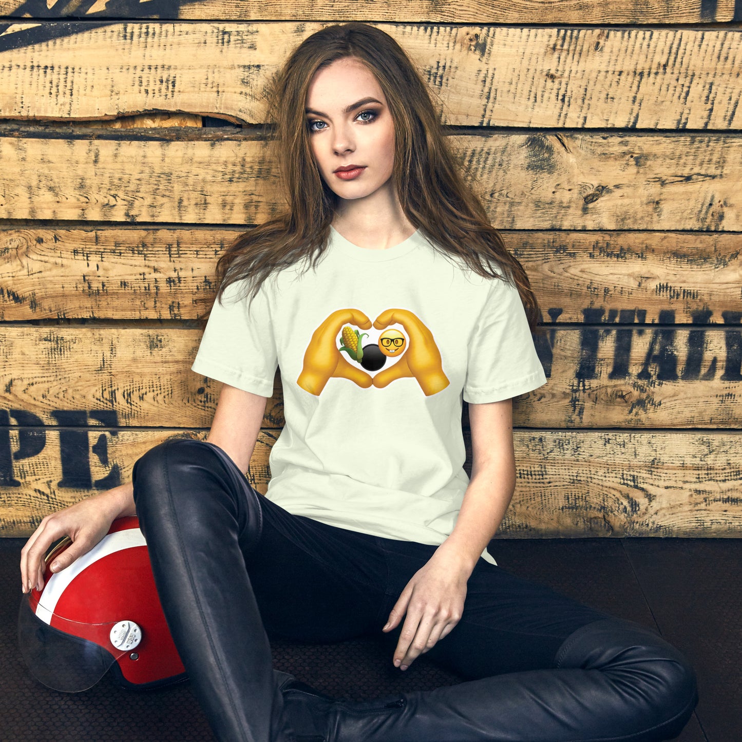 Cornhole Nerds Emoji Love Unisex t-shirt