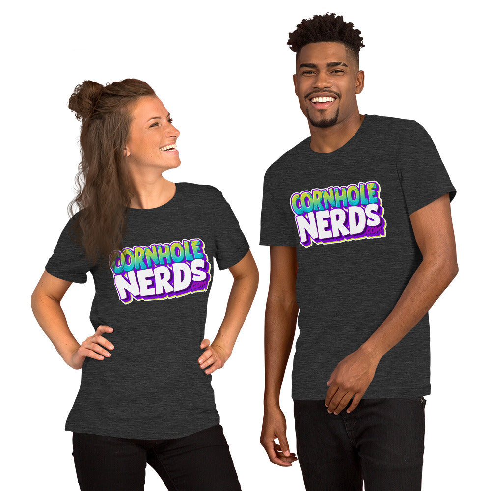 Cornhole Nerds this is the logo you will like if you haven't found a logo you like yet logo Unisex t-shirt