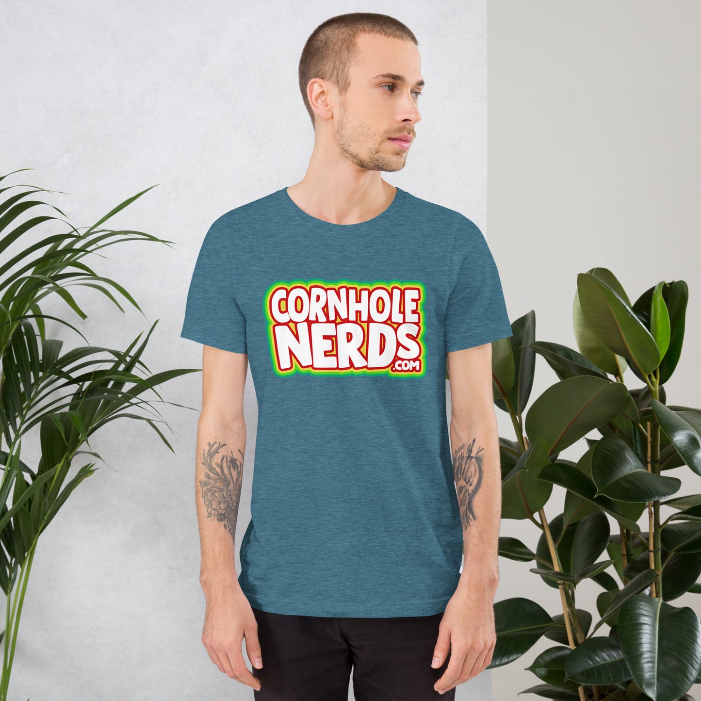 Cornhole Nerds the free model's favorite logo Unisex t-shirt