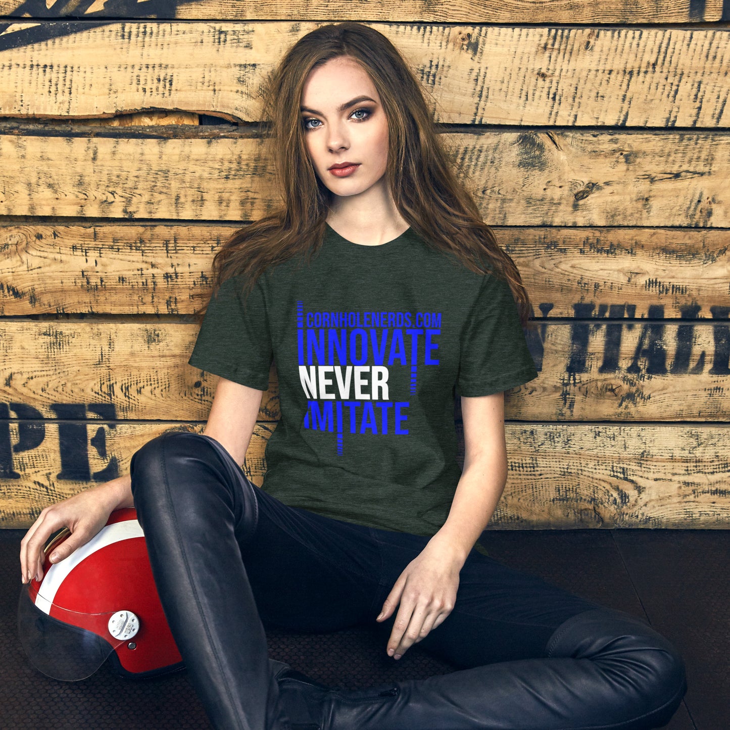 Cornhole Nerds Innovate Never Imitate Unisex t-shirt