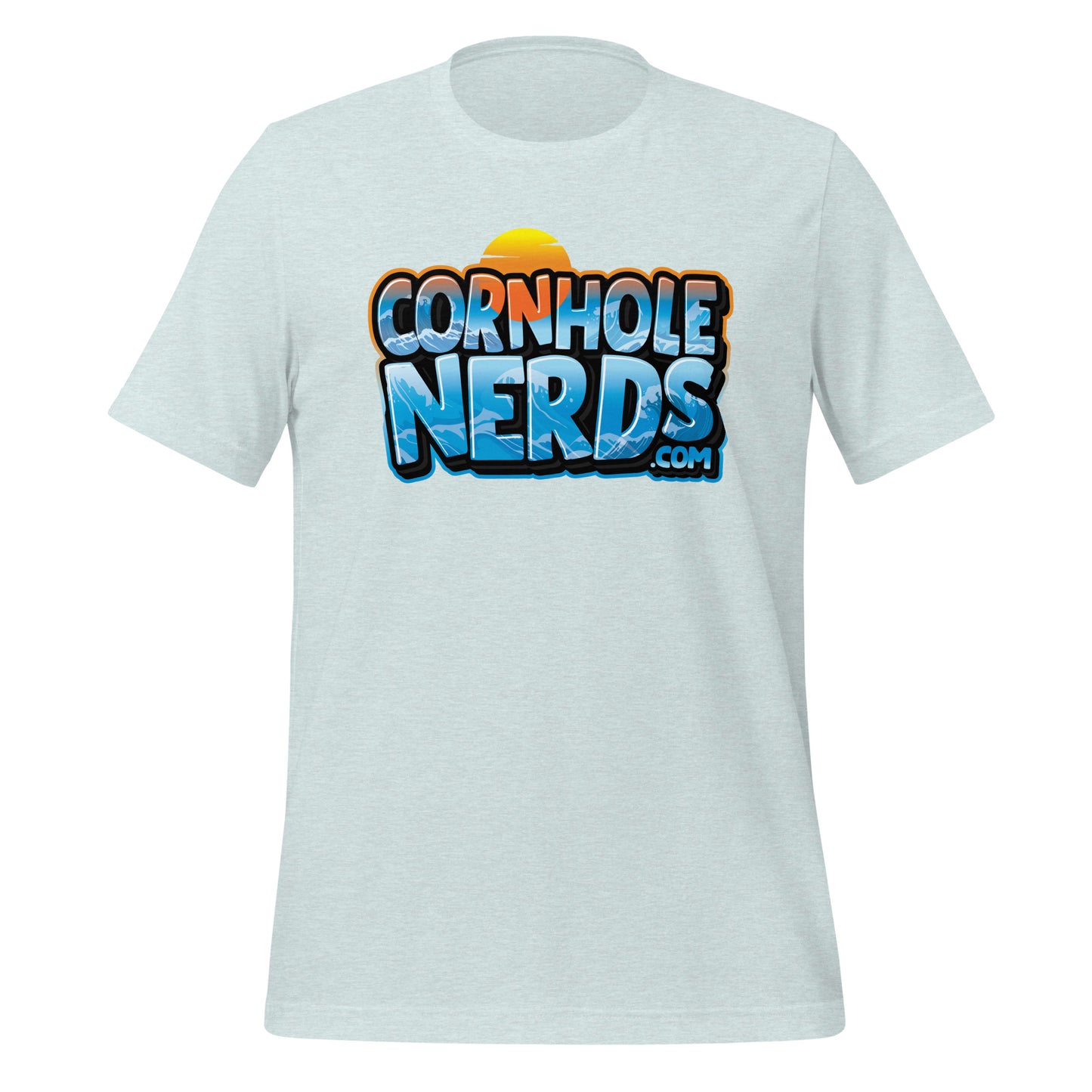 Cornhole Nerds Ridin' the wave logo Unisex t-shirt