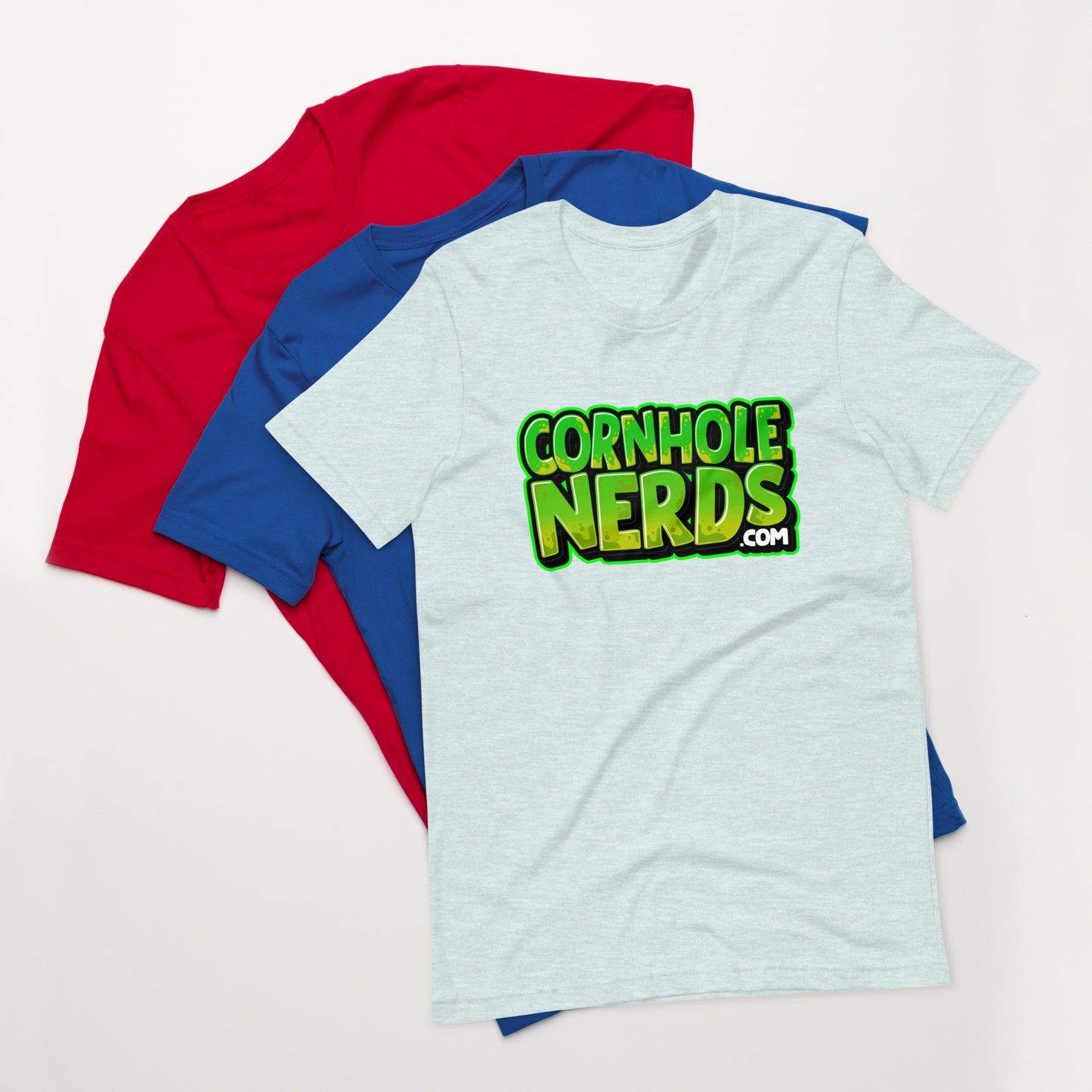 Cornhole Nerds green logo Unisex t-shirt