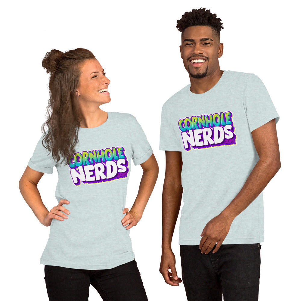 Cornhole Nerds this is the logo you will like if you haven't found a logo you like yet logo Unisex t-shirt