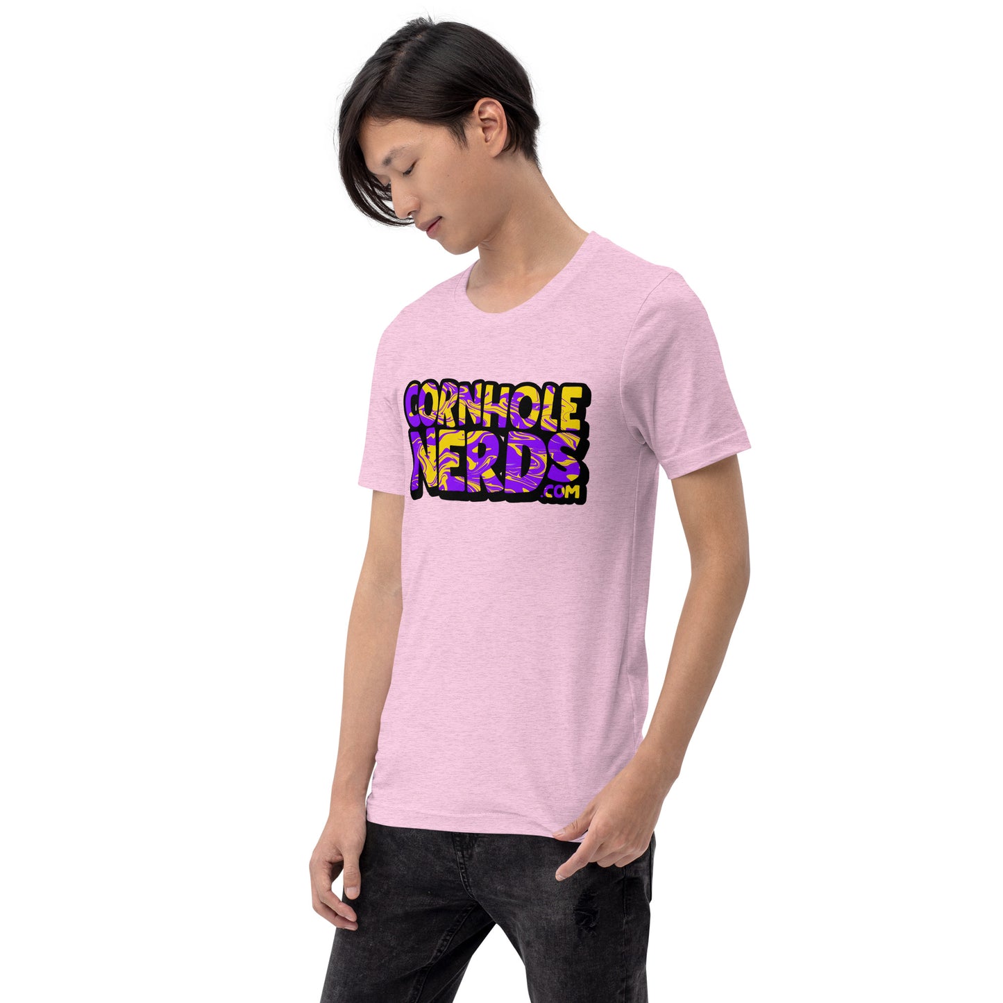 Lola's Purple/Yellow Swirl NerdWear Unisex t-shirt