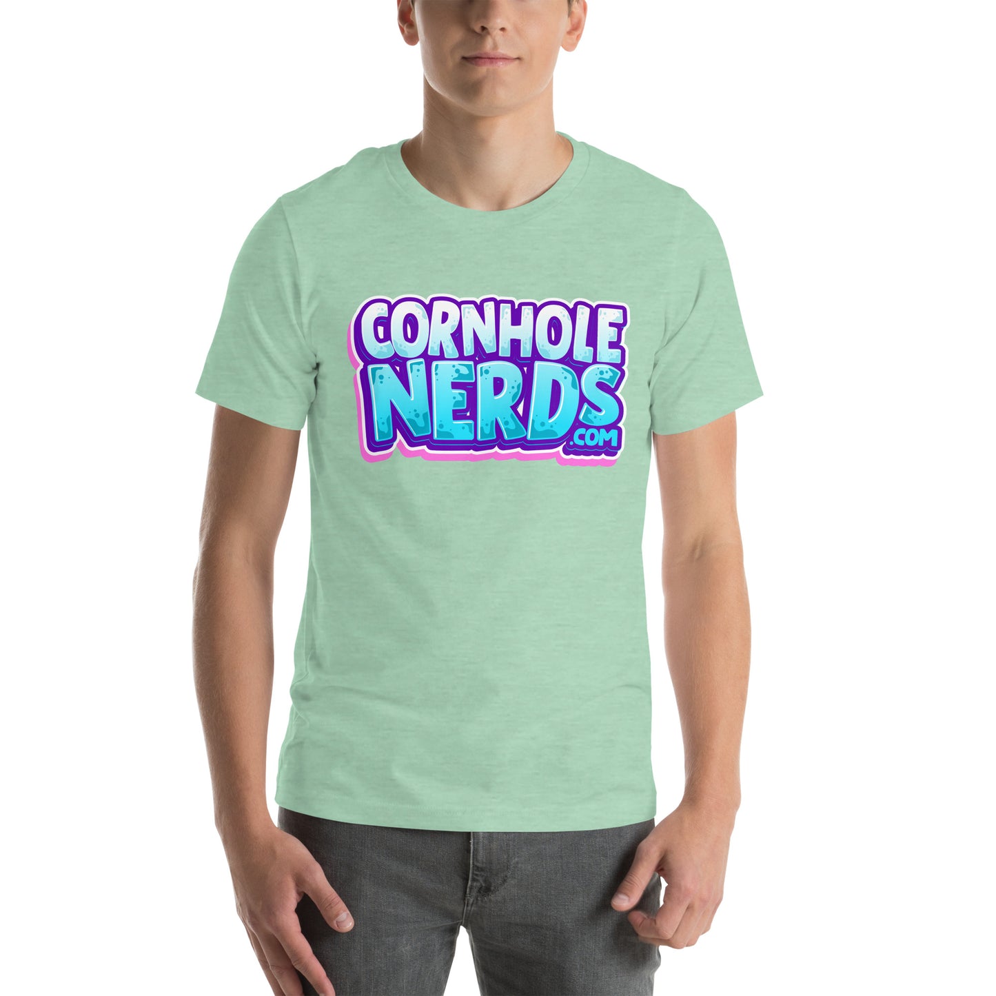 Cornhole Nerds icy pink logo Unisex t-shirt