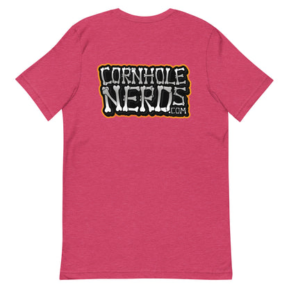 Cornhole Nerds Nerd-o-lantern logo/Bones logo Unisex t-shirt