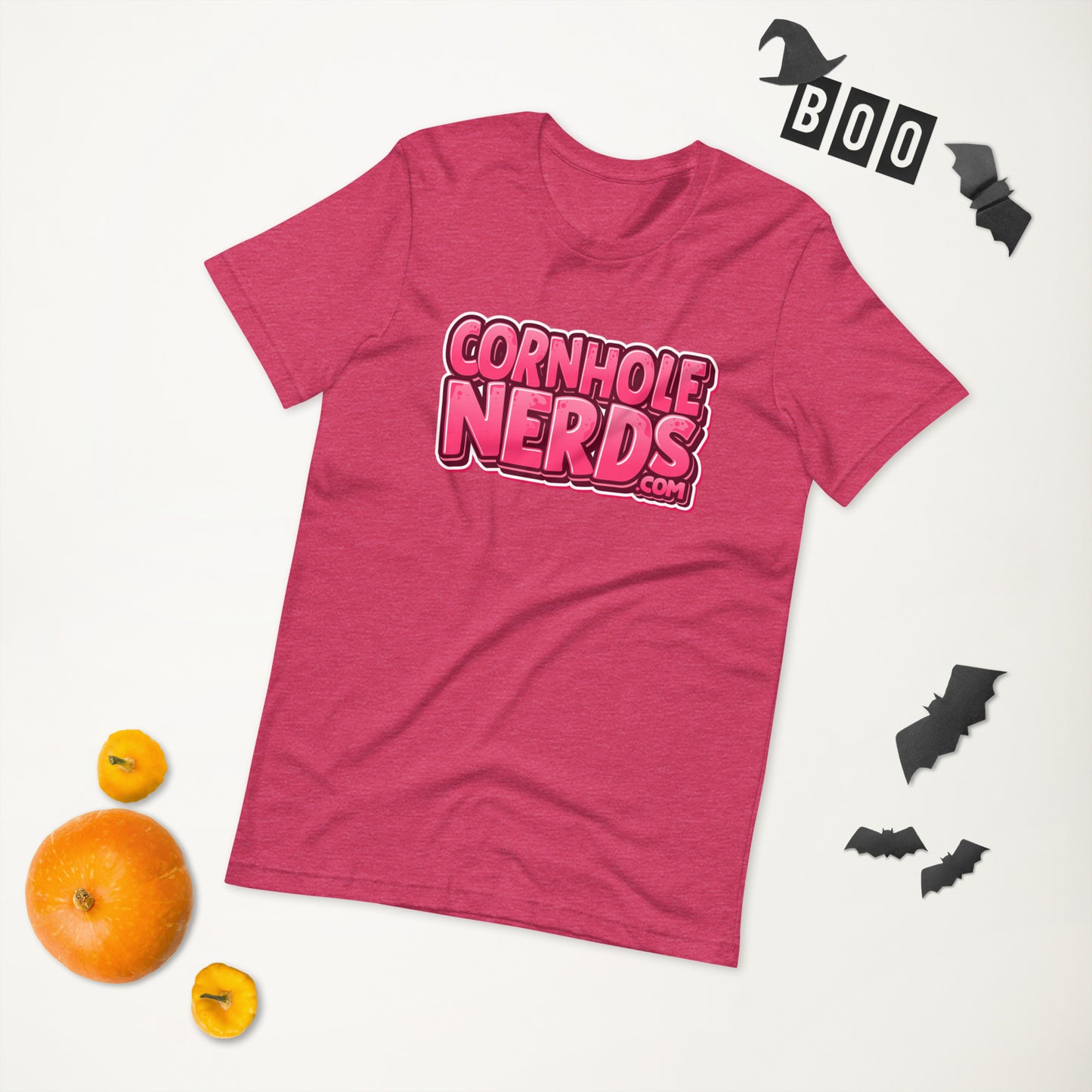 Cornhole Nerds pink logo Unisex t-shirt