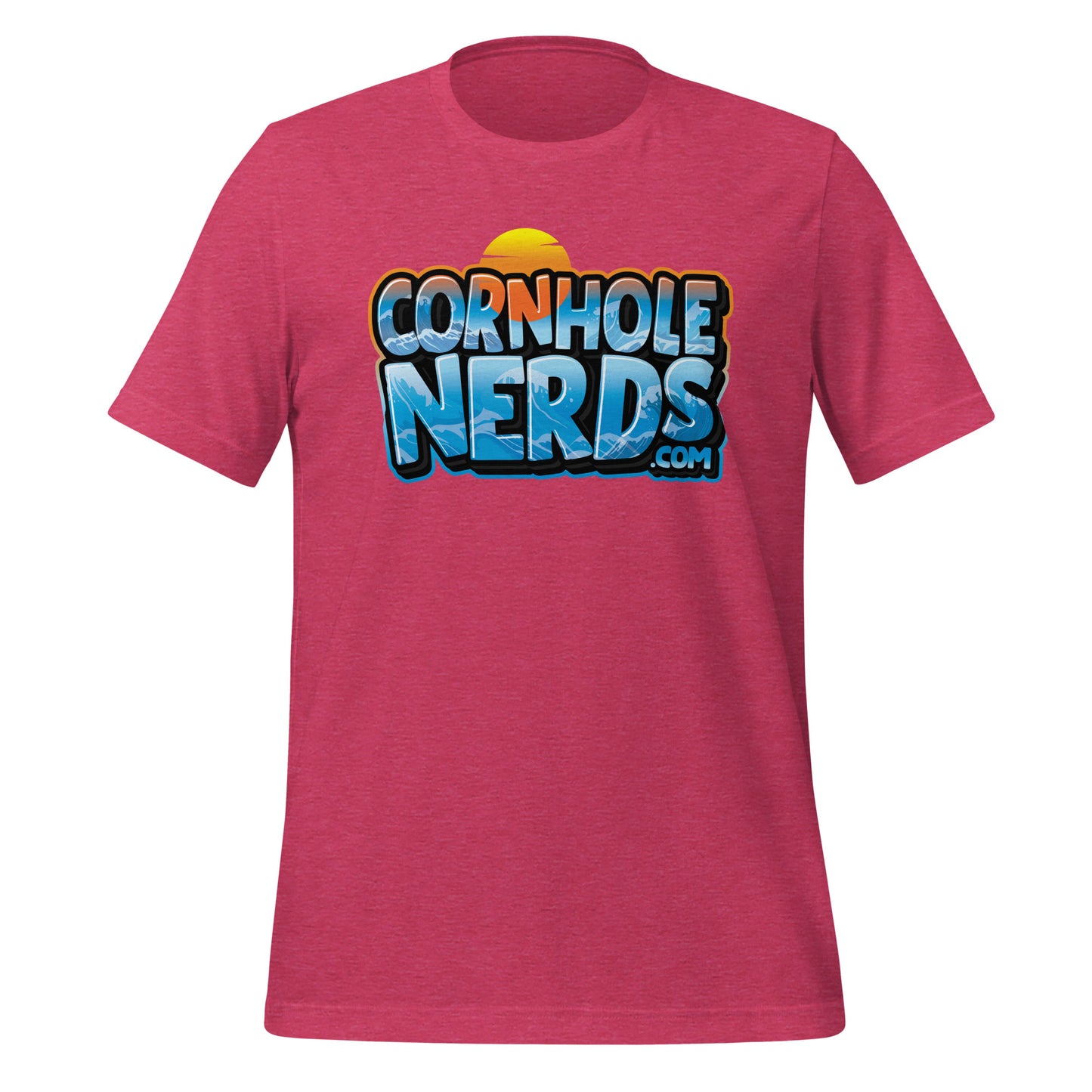 Cornhole Nerds Ridin' the wave logo Unisex t-shirt